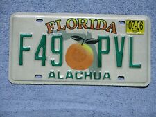 2006 FLORIDA LICENSE PLATE  F49PVL picture