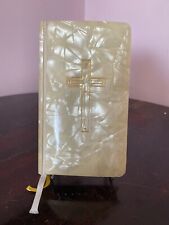 RAREST 1951 Mother of Pearl case - CRUCIFIX INSIDE COVER - used once - VINTAGE picture
