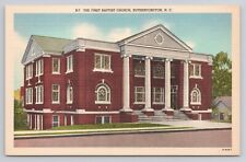 The First Baptist Church Rutherfordton NC Linen Postcard No 4682 picture