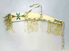 Handmade Beaded Rifle Scabbard Old American Sioux Style Suede Leather RF18 picture