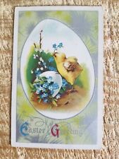 EASTER GREETINGS.VTG CHICK EMBOSSED POSTCARD FROM 1910*P43 picture