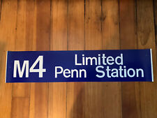 NY NYC BUS ROLL SIGN 1974 GM M4 LIMITED PENN STATION MADISON SQUARE GARDEN picture
