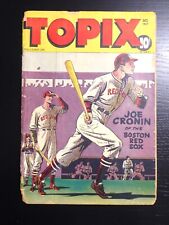 Topix Vol. 5, #4,  October 2, 1947, Joe Cronin Boston Red Sox Baseball Cover, G picture