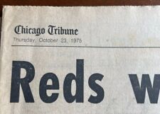 Chicago Tribune 10-22-1976 Reds Win World Series Bears Johnny Musso. picture