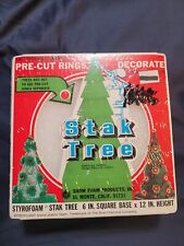 Vintage Stak Tree Christmas Craft Snow Foam Styrofoam 12