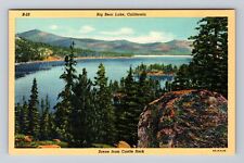 CA-California, Aerial Big Bear Lake, Antique, Vintage Postcard picture