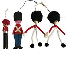 Lot of 4 Handmade British Guard Christmas Ornaments Creative picture
