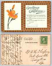 Vintage Postcard - California Poppy Postcards-Circa 1910-1930 picture
