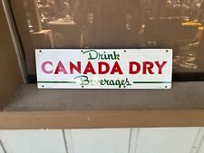 VINTAGE 1941 DRINK CANADA DRY BEVERAGES PORCELAIN SIGN picture