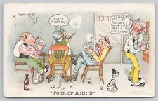Four of a Kind c1907 Postcard 1c Humor Rotograph Co Gene Carr 0641 picture