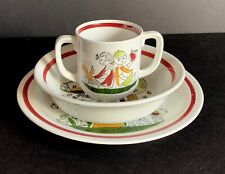 Vintage Rorstrand Appel Pappel 3 Pc Child's Set Mug Bowl Plate Sweden HTF Set picture