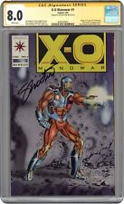 X-O Manowar #1 CGC 8.0 SS Shooter 1992 4429529002 picture