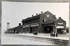 Milwaukee Depot Lewistown Montana Railroad 1947 RPPC Postcard Cecil Nixon 1142 picture