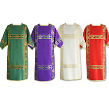 Traditional Roman Dalmatic SET Damask, Open sides,orphrey belts 4 colors picture