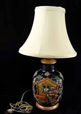 ANTIQUE CERAMIC LAMP MADE IN GERMANY PRE WW11 GERMAN STYLE ROMEO & JULIETTE 1 OF picture