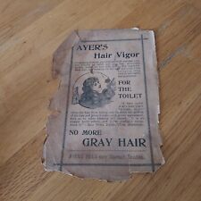 Vintage 1900s Advertisement Ayers Hair Vigor Beauty picture