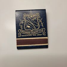 Vintage Matches Matchbook Ridgewood Country Club New Jersey Advertising Full picture