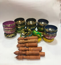 10-PACK Set Tibetan Singing Bowls Size 3.5 inch Made in Nepal picture