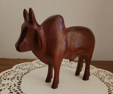 Sculpted Wood Brahma Brahman Bull Figure 7