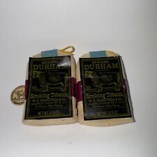 Vintage Genuine Bull Durham Tobacco Pouch w/ Original Rolling Papers Lot Of 2 picture