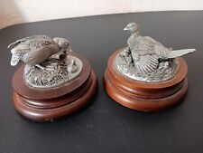 Set Of 2 Chilmark Pewter Figurines-Mallard Duck, Ring neck Pheasant picture