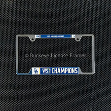 Los Angeles Dodgers World Champion Chrome Metal License Plate Frame picture