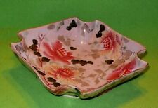 Japanese unique CROSS-SHAPED porcelain candy / nut dish w/ BEEHIVE mark Vintage  picture