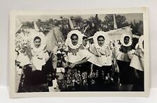 Day Of The Dead. Flower costumes. Gladiolas. Real Photo Postcard. picture