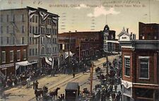 Broadway Street Scene Looking North Shawnee Oklahoma 1908 postcard picture