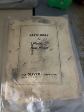 Oliver Parts Book For Model 2 Corn Picker picture