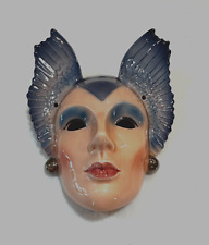 Vintage 1987 Porcelain Vandor Pelzman Designer Mask Hand Painted Wall Art RARE picture