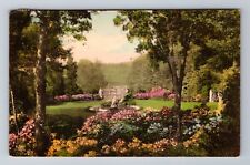 New Canaan CT-Connecticut, Far Away Farm Pool, Antique Vintage c1937 Postcard picture