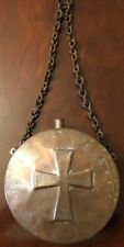 Antique 19th Century Iron Cross Copper Military Canteen Franco-Prussian War picture