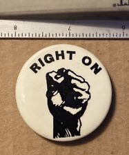 VINTAGE BLACK PANTHER PARTY CAUSE COUNTER CULTURE PIN BACK BUTTON 1970s HIPPIE picture