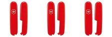 Pre-Owned Lot of 3 Kits Victorinox 91mm HANDLE / SCALE 2 Piece KIT in RED picture