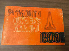 Vintage 1961 Plymouth Owner’s Manual picture