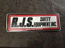 R J S Safety Equipment DECAL VINTAGE 1970s Motorsports Sticker Auto Racing picture