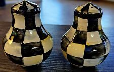 Mackenzie Childs Courtly Check Salt and Pepper Shaker Set picture