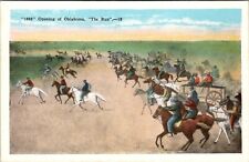 The Run 1889 Opening of Oklahoma Postcard picture
