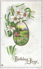 Vintage Postcard 1918 Birthday Joy Greetings Card picture