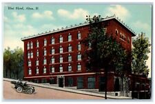 c1910 Illini Hotel Exterior Building Alton Illinois IL Vintage Antique Postcard picture