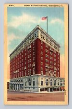 Washington PA-Pennsylvania, George Washington Hotel Advertising Vintage Postcard picture