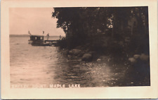 RPPC Maple Lake MN c1910 Wooden Boats Dock Breezy Point HH Chesterman Crookston picture