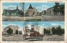 Some of the churches of Twin Falls,Idaho on the Old Oregon Trail,ID Postcard picture