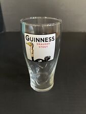 Guinness Draught Stout 20 Oz Pint Beer Glass Ostrich Logo picture