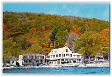 c1950's Breezy Point Inn Motel & Restaurant Greenwood Lake NY Postcard picture