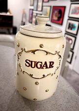 Porcelier Gold Dot Sugar Canister Toaster Coffee Pot Collectible Antique Vintage picture