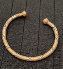 Mixed Metal Bracelet Men's Womens Wire Twist Cuff Southwestern Brass Copper VTG picture