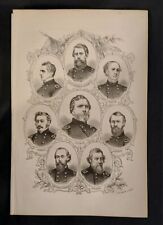 1865 Civil War Portrait Of Prominent Union Generals Incl Maj Gen Thomas picture
