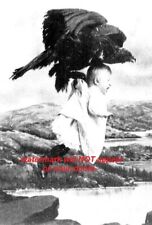 Vintage Scary Baby Stealing Bird PHOTO Freak Creepy Vulture Grabs Kid Crazy picture